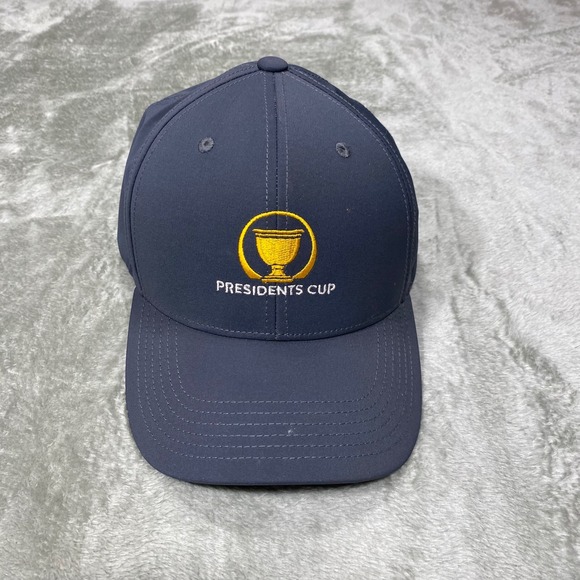 Presidents Cup Golf Hat‎ Adjustable Back Embroidered Logo Gray - Picture 1 of 6